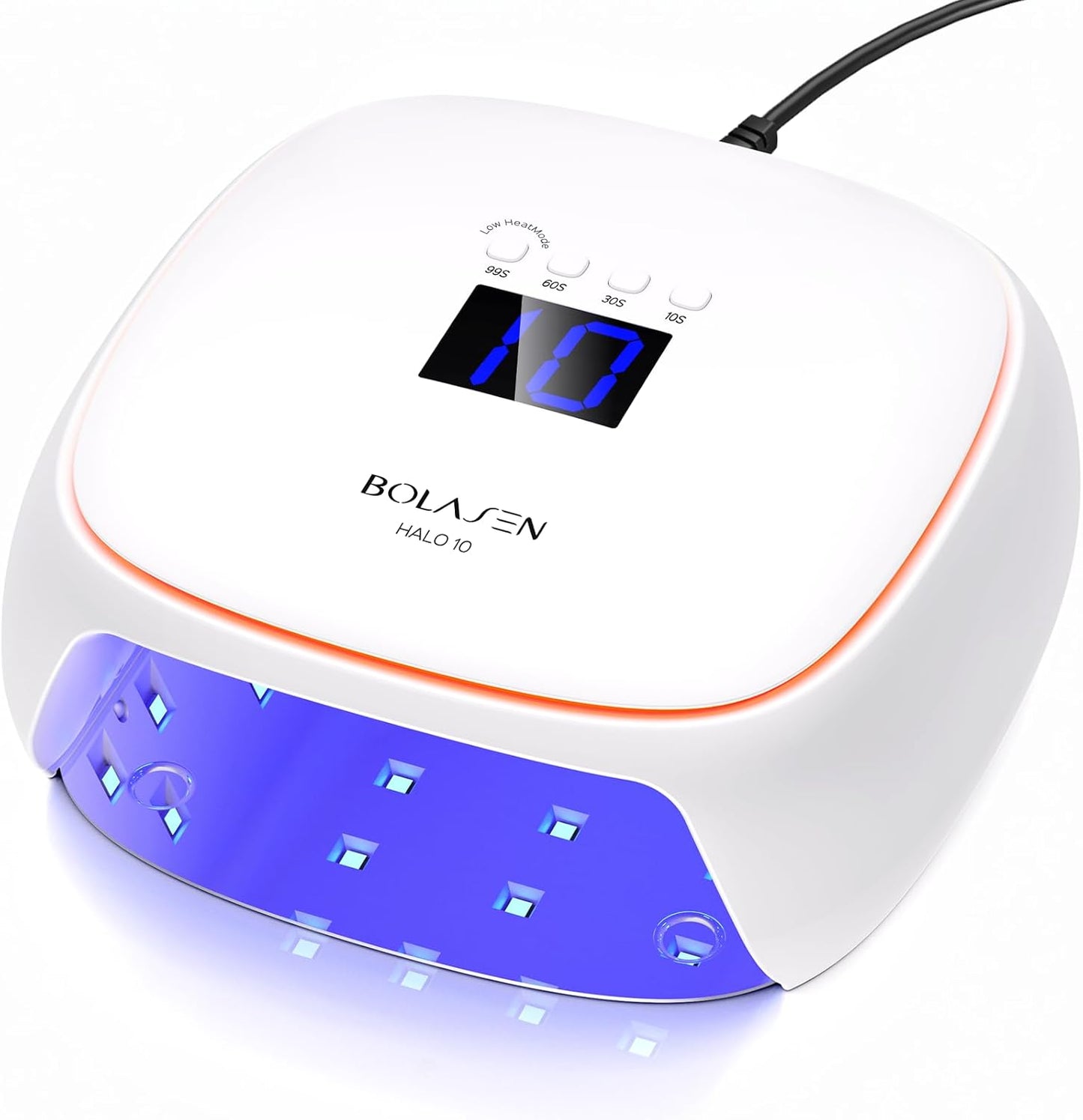 BOLASEN UV Lampe für Gelnägel, 60W mit Keramtechnik,Metallfuß & Licht Atmen