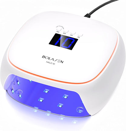 BOLASEN UV Lampe für Gelnägel, 60W mit Keramtechnik,Metallfuß & Licht Atmen
