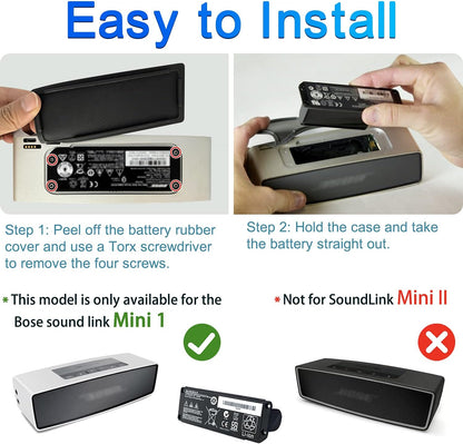 BOWEIRUI 061384 Lautsprecher-Akku NUR passend für Soundlink Mini I One, SoundLink Mini Bluetooth-Lautsprecher One Series/Soundlink 061385 061386 063404 063287 (7,4 V 17 Wh 2230 mAh)