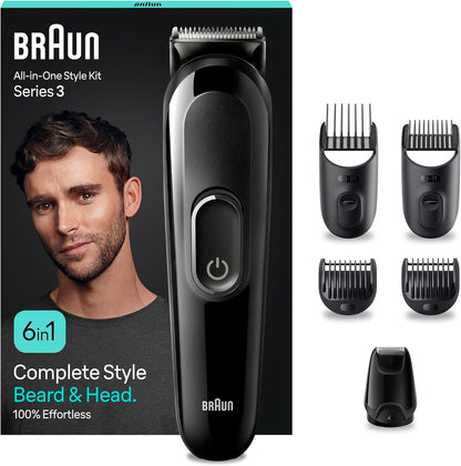 Braun Barttrimmer Bodygroomer Set 6 en 1 Bart et cheveux Contenu de la livraison : Soins professionnels légers 
