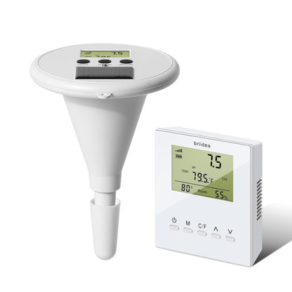 briidea Kabelloses Digitales Schwimmbad-Wasserprüfgerät Mit Zwei Displays