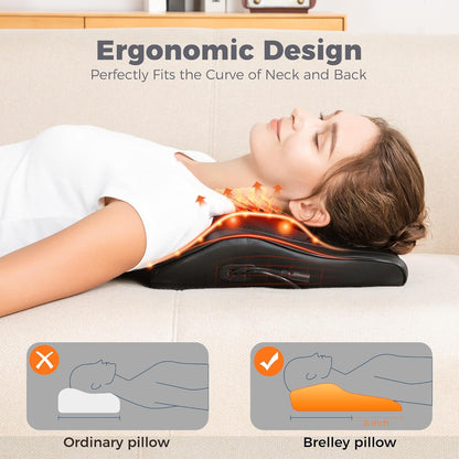 Brelley Massagegerät, Nackenmassagegerät mit Wärme, Shiatsu Rückenmassagegerät