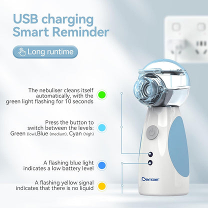 Berrcom Inhalationsgerät Vernebler für Erwachsene und Kinder Tragbar Inhalator
