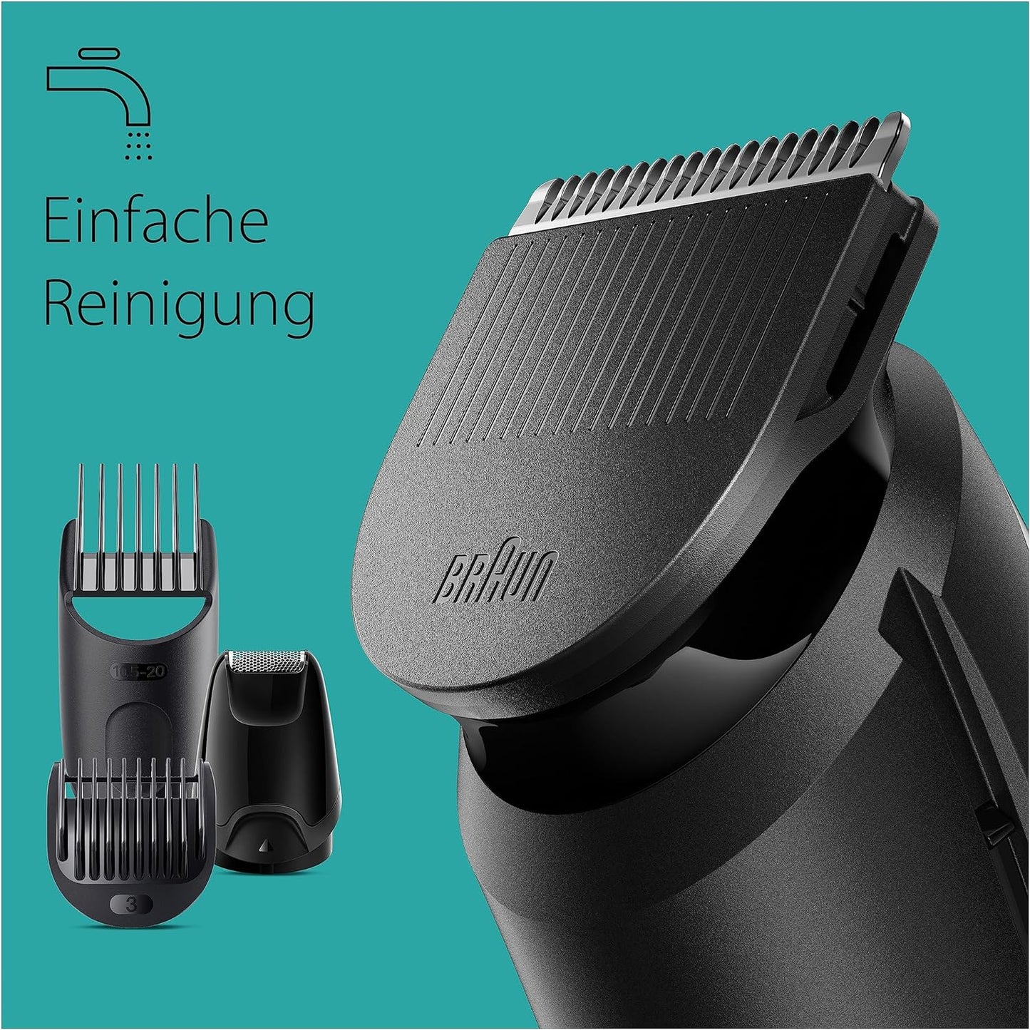 Braun Barttrimmer Bodygroomer Set 6 en 1 Bart et cheveux Contenu de la livraison : Soins professionnels légers 