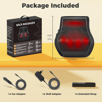 Brelley Massagegerät, Nackenmassagegerät mit Wärme, Shiatsu Rückenmassagegerät