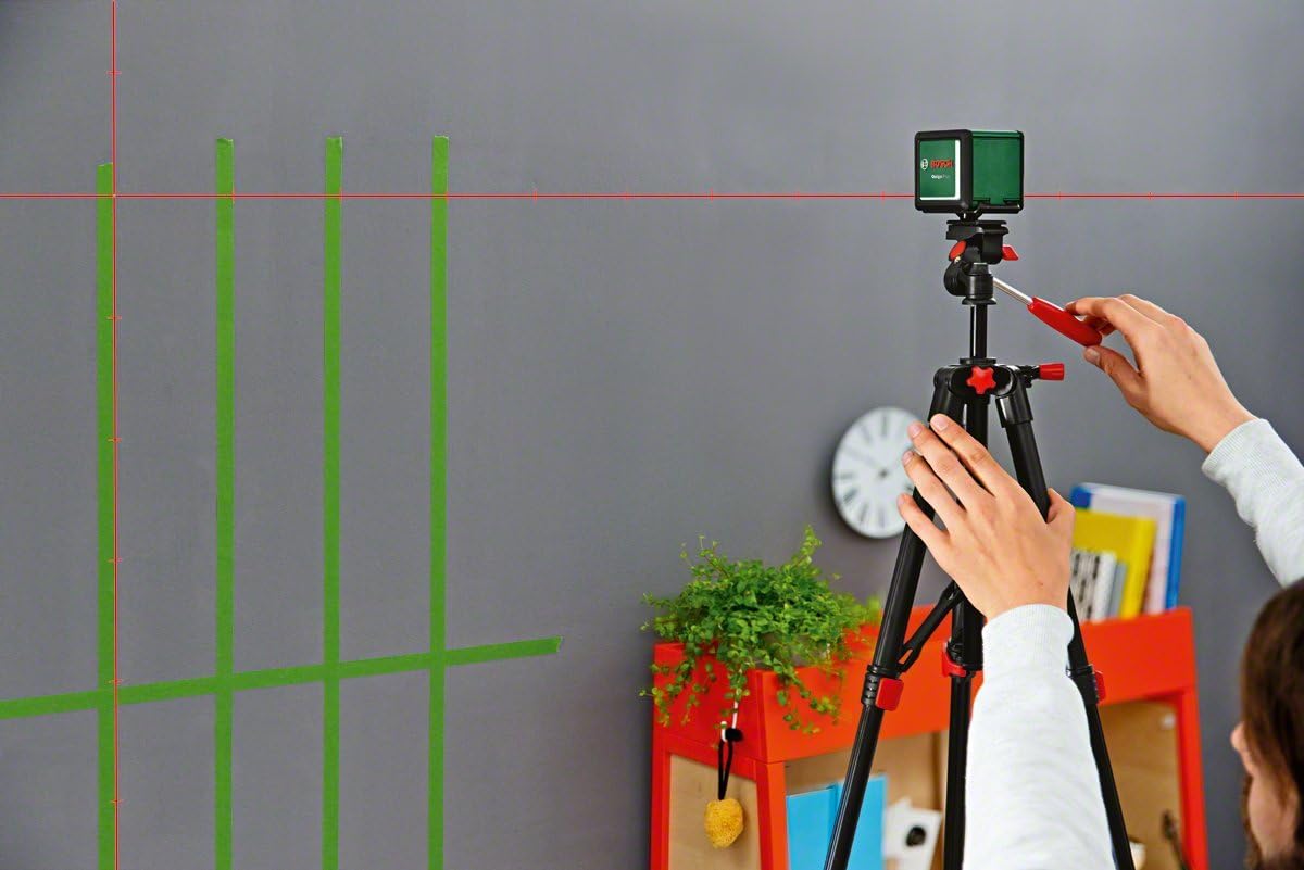 Bosch Kreuzlinienlaser Quigo Plus (mit Stativ, Reichweite 7m