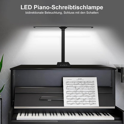 bybule Doppelkopf Schreibtischlampe LED,Tischlampe 5 Farb und 5 Helligkeitsstufenn Touch Control