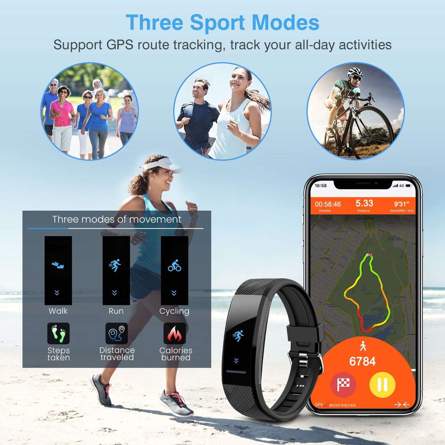 Elegante Smartwatch  Sportuhr