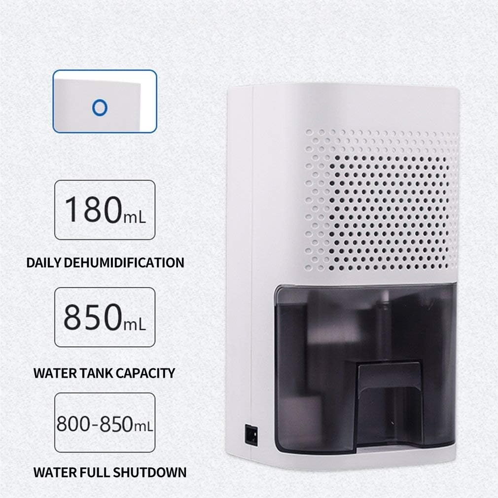 COLEBY Luftentfeuchter Électrique 850 ml Déshumidificateur Raumentfeuchter Leiser Raumentfeuchter Électrique, Blanc
