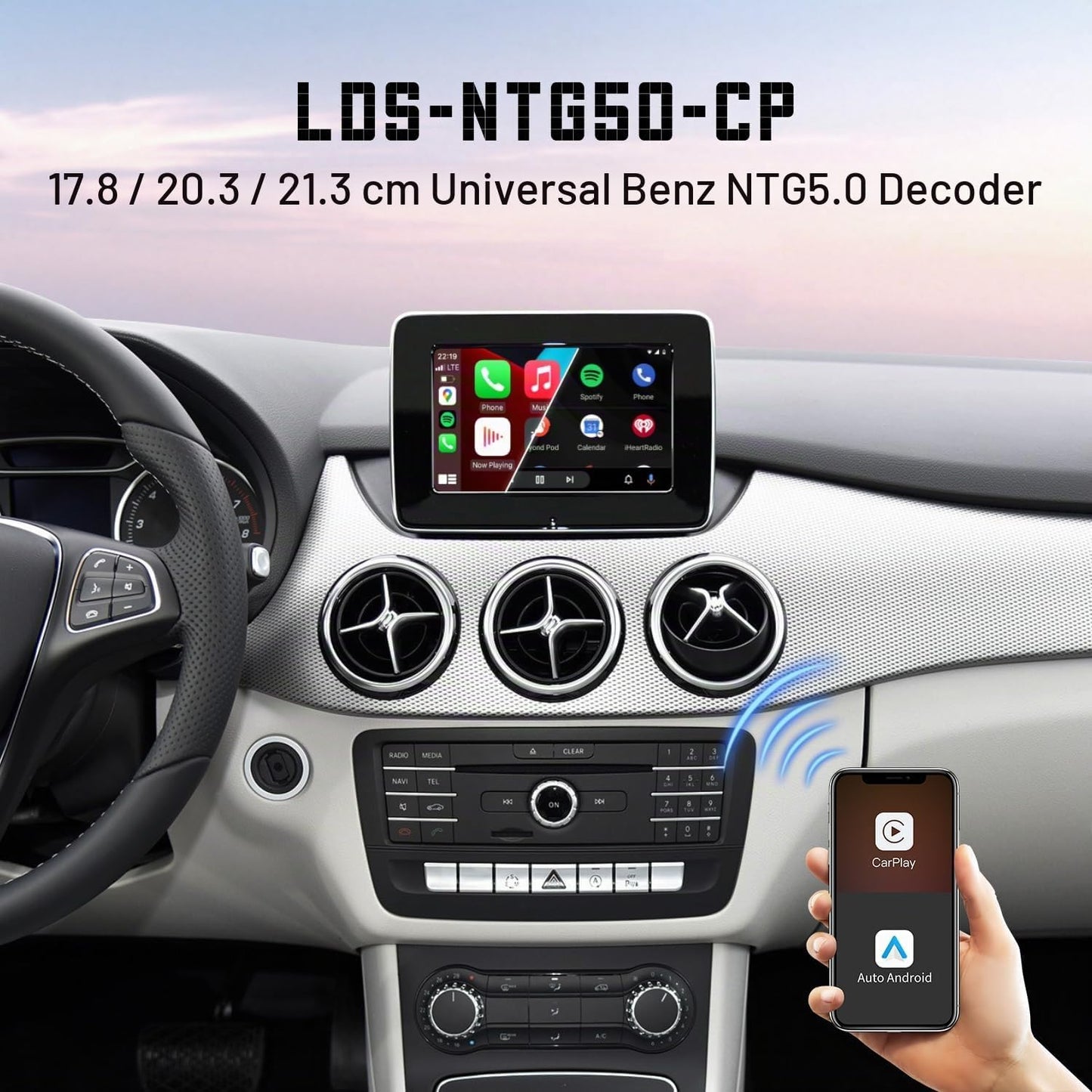 Chaowei Wireless CarPlay Nachrüst-Kit für Mercedes Benz NTG 5.0/5.1 Android