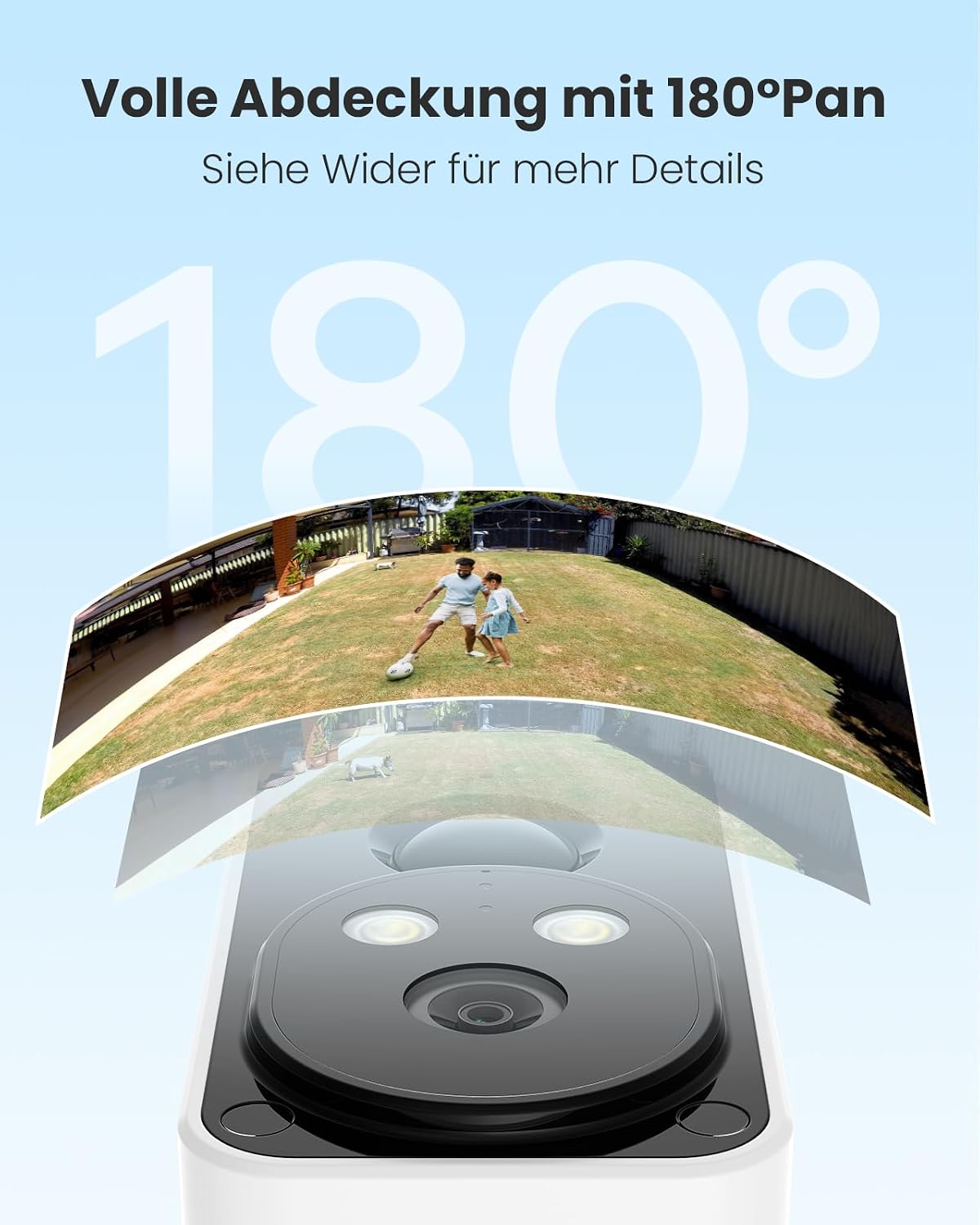 Camstro 2K Überwachungskamera  WLAN Kabellose Nachtsicht, 2-Wege Audio 2.4 GHz