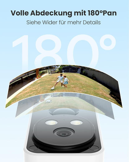 Camstro 2K Überwachungskamera  WLAN Kabellose Nachtsicht, 2-Wege Audio 2.4 GHz