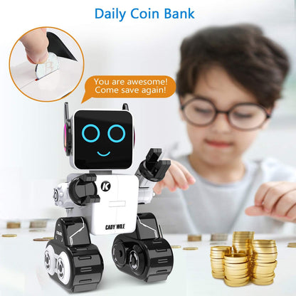 Cady Wile Smart RC Robot Toys pour enfants avec exercice et contrôle comportemental, jouets robots avec Gehen, Tanzen, Singen, Sprechen und Übertragen von Gegenständen, Robotik programmable intelligent (blanc)