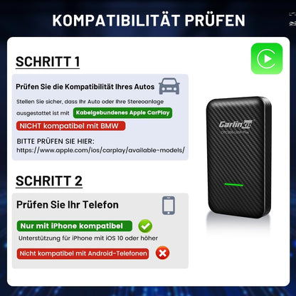 Carlinkit CPC200-U2W Plus 3.0 Wireless Adapter für Carplay / Autos
