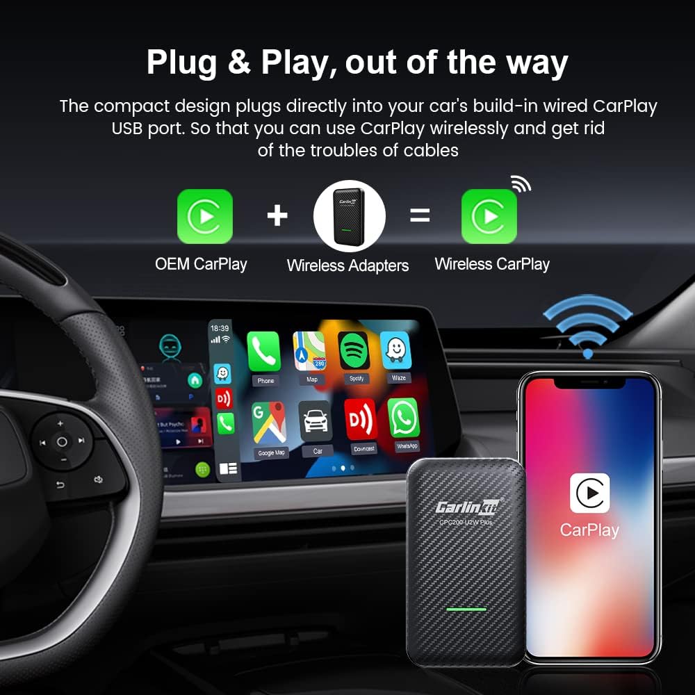 Carlinkit CPC200-U2W Plus 3.0 Wireless Adapter für Carplay / Autos