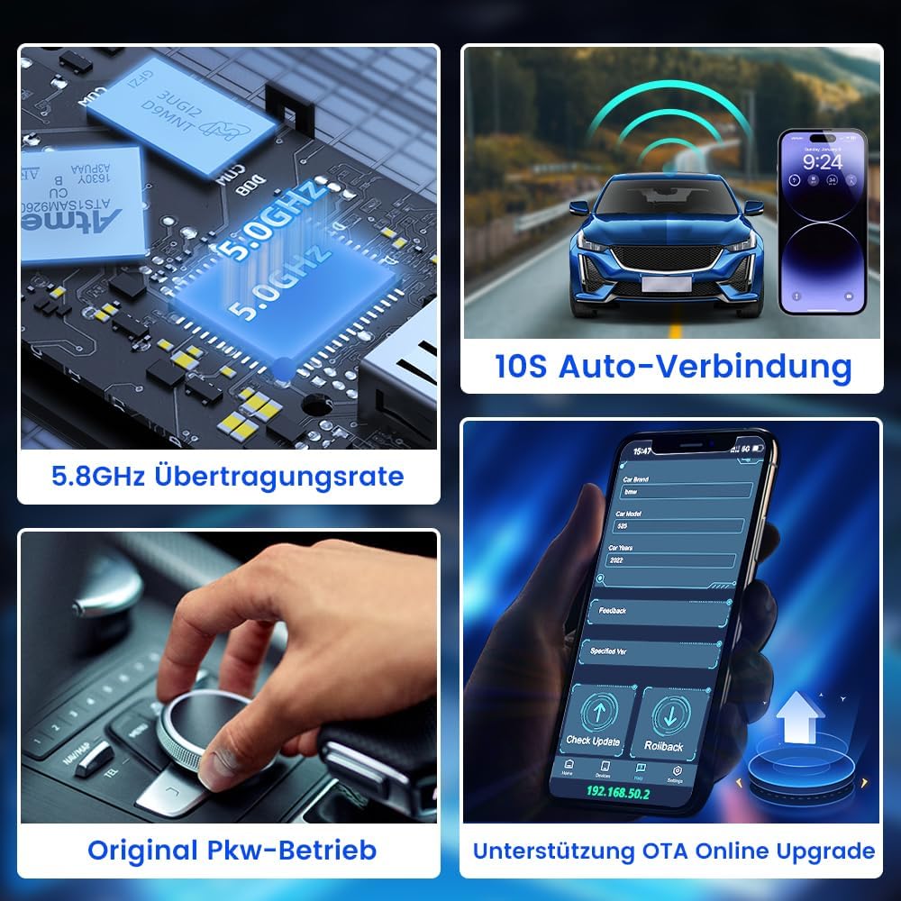 Carlinkit CPC200-U2W Plus 3.0 Wireless Adapter für Carplay / Autos