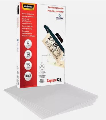 Sachet de film de plastification Fellowes DIN A4 brillant 250 microns Contenu : 100 pièces 