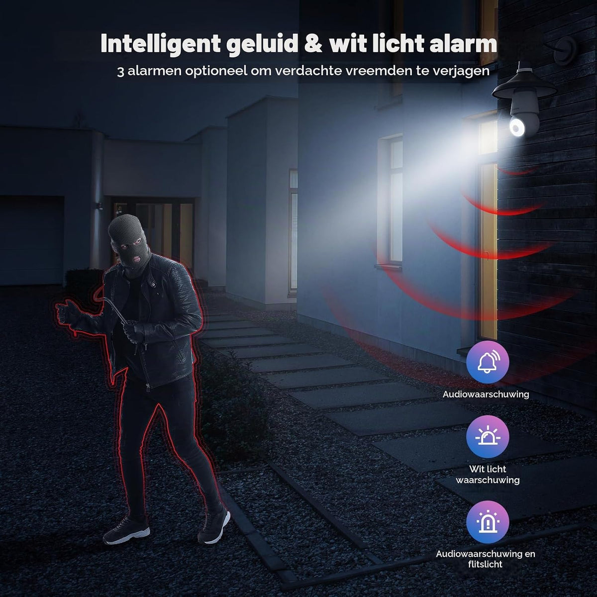 Codnida (2er-Set) Überwachungskamera WLAN für E27-Fassung, 2K-PTZ Außenleuchten