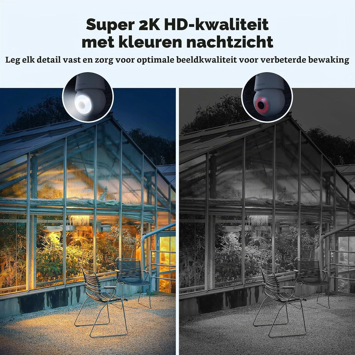 Codnida (2er-Set) Überwachungskamera WLAN für E27-Fassung, 2K-PTZ Außenleuchten