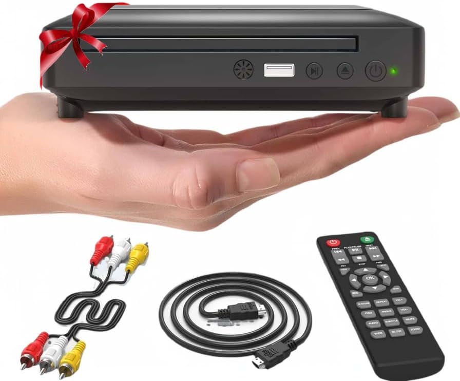 CeihoitDVD-/CD-Player für Fernseher mit HDMI und AV-Ausgang, USB-Anschluss, HD 1080p