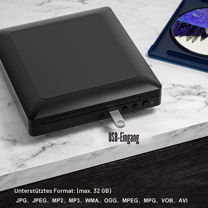 CeihoitDVD-/CD-Player für Fernseher mit HDMI und AV-Ausgang, USB-Anschluss, HD 1080p