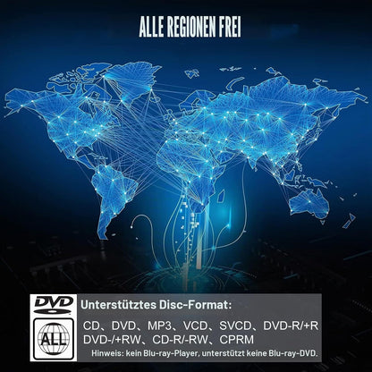 CeihoitDVD-/CD-Player für Fernseher mit HDMI und AV-Ausgang, USB-Anschluss, HD 1080p