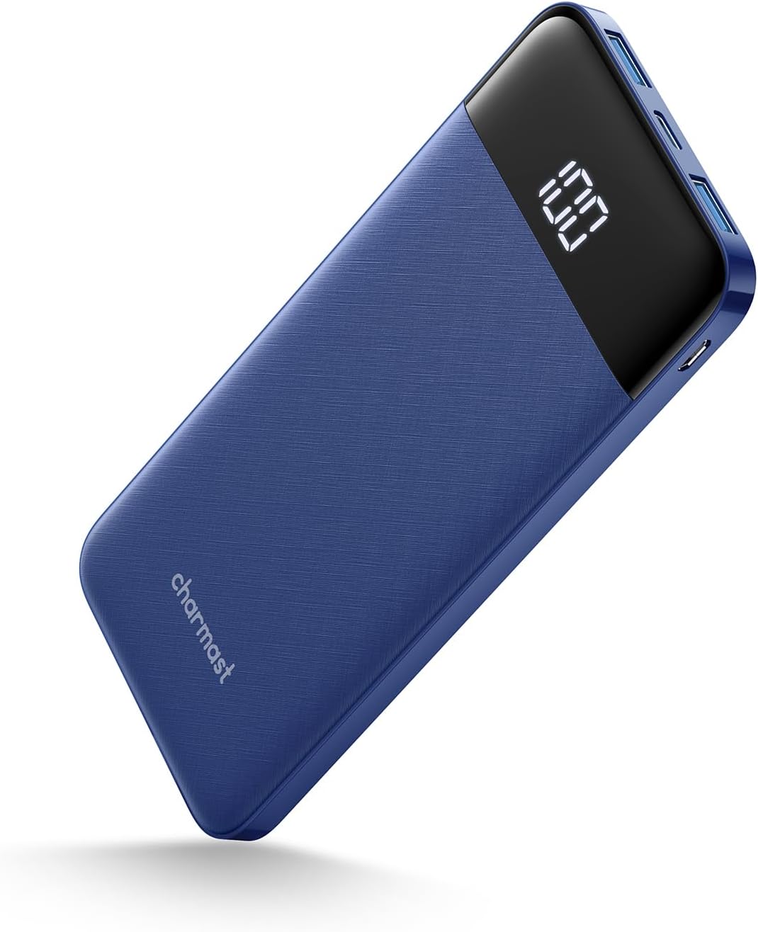 Charmast 10400 mAh Powerbank, USB-C-Akkupack mit LED-Anzeige,(blau)