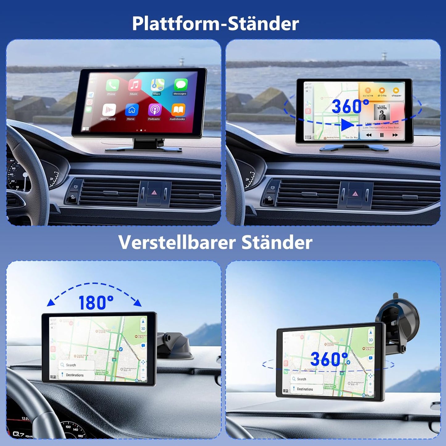 Ciryasr 7" Wireless Carplay Display Autoradio mit Apple CarPlay & Android Auto