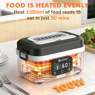 Ciryasr Elektrische Lunchbox mit Akku 20000mAh, 100w Wiederaufladbar Selbstheizende Brotdose