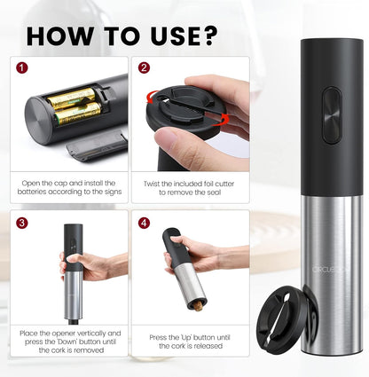 Elektrischer Korkenzieher, Automatischer WeinöFfner, Batteriebetriebener