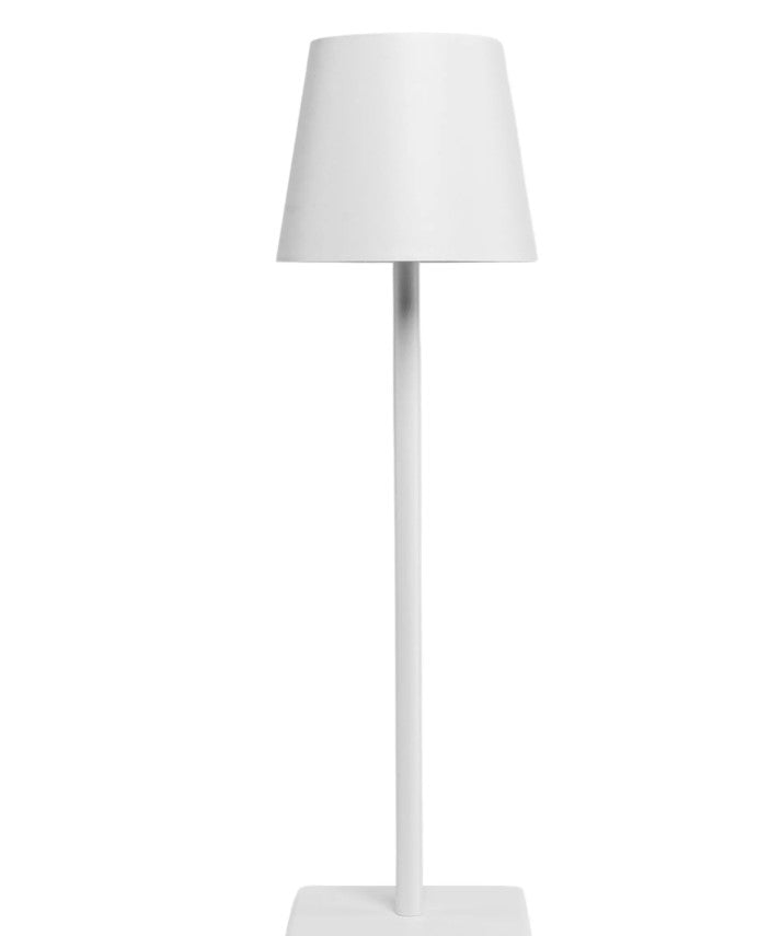 Climaqx Designer Tischlampe LED Akku Tischleuchte dimmbar Bringt Licht for 48 Stunden USB Auffladekabel Weiß