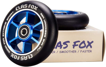CLAS FOX Pro Stunt Scooter Rollen Roller Räder Wheels 100mm EIN Paar mit ABEC-9 Kugellager CNC Metallkern(2 stücke)