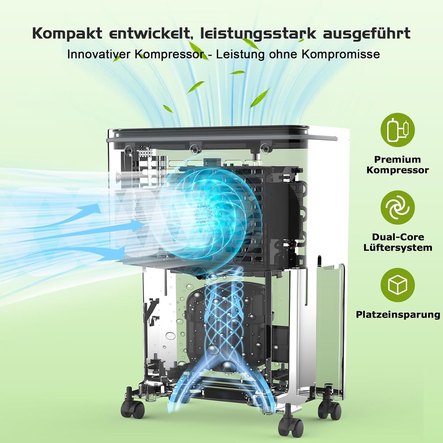 COLAZE Luftentfeuchter 12L/24h 30m² mit Automatischer Abtauung&Wasserfüllstand