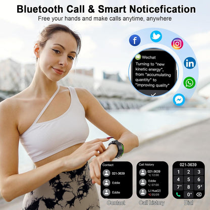 Cillso Smartwatch Herren Damen, 1,95"HD Touch Fitnessuhr mit Telefonfunktion,110+Sportmodi