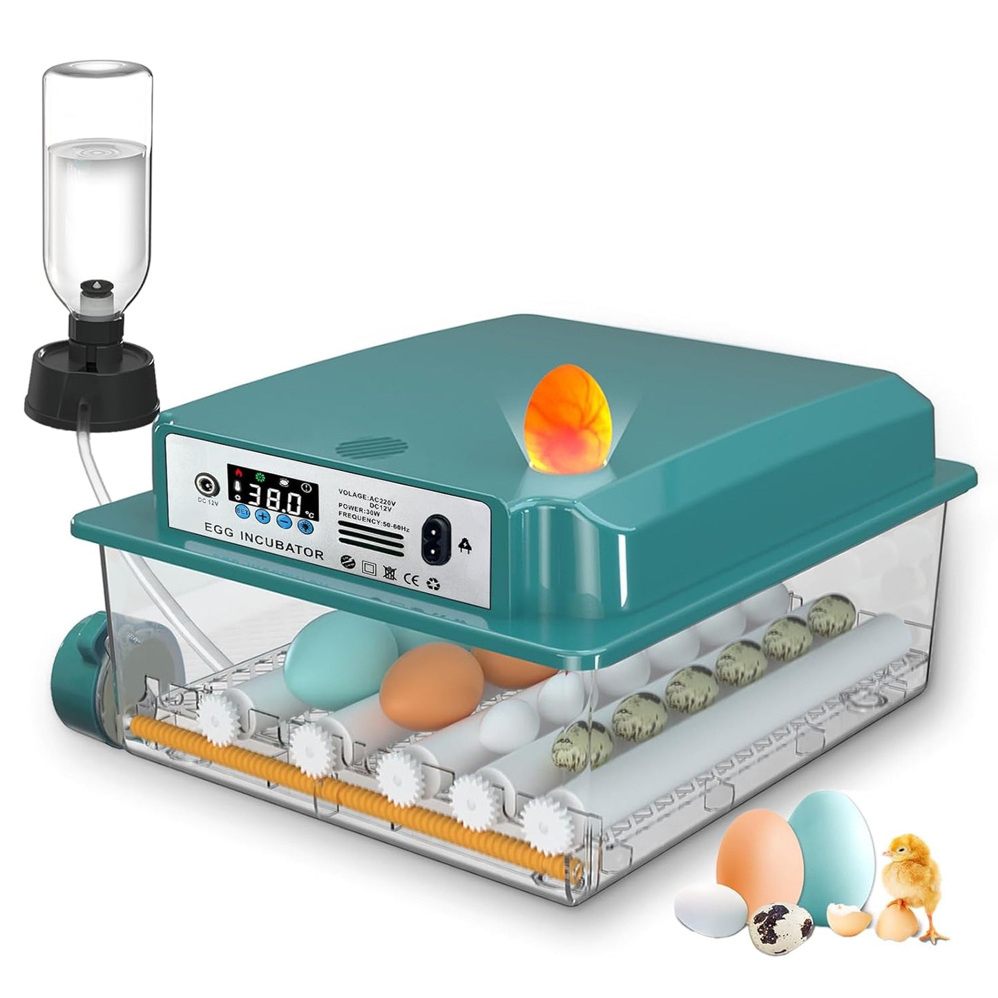 CoInceptus Brutautomat Vollautomatisch, Inkubator Hühner 12-16 Eier