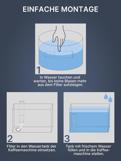 Filtre à eau Comedes compatible avec le système Jura Claris White (filtre n° 68739, 60209 et 62911, adapté aux machines à café des séries Impressa et Nespresso ; 4 pièces)