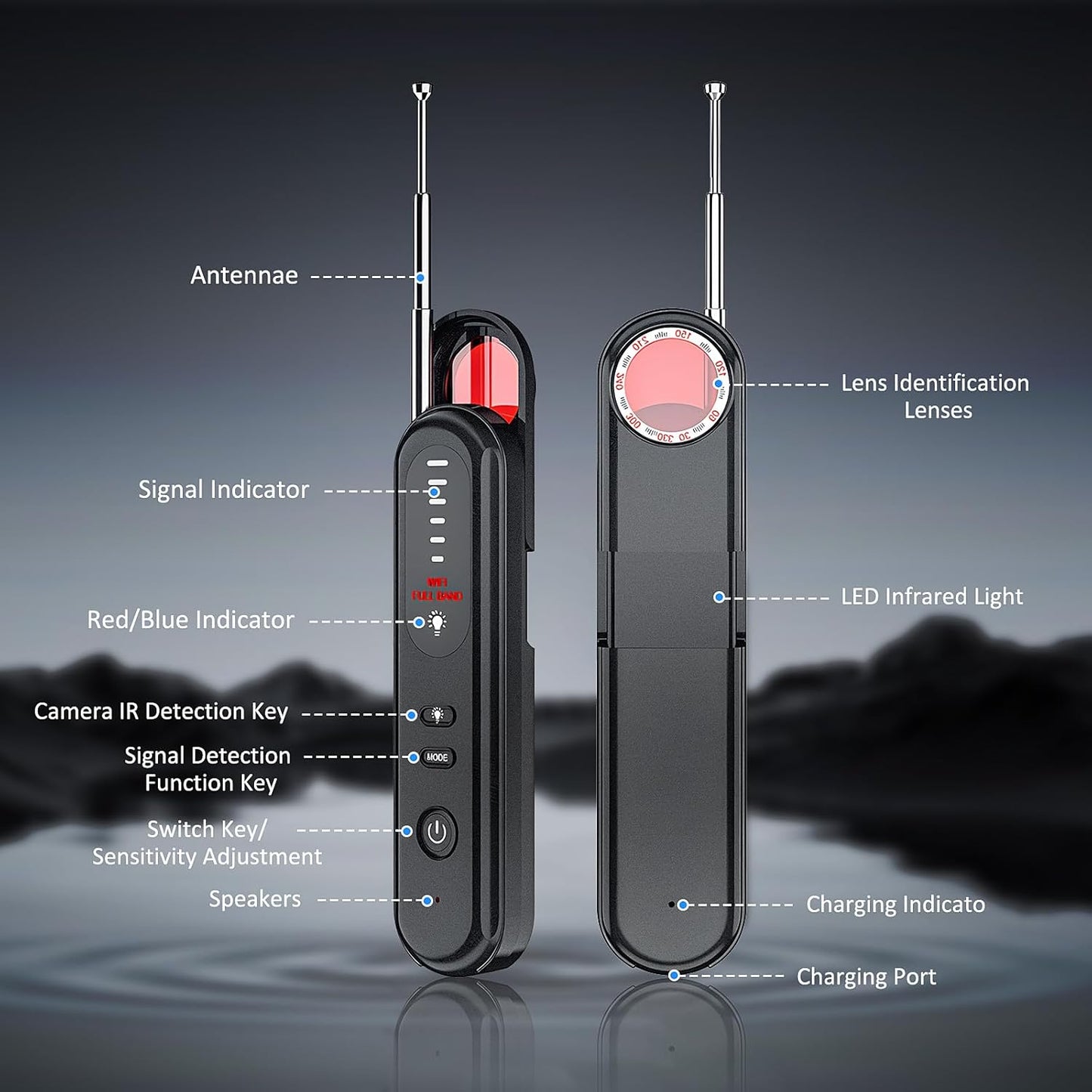 Comius Sharp Wanzen Detektor,  Wiretap GPS RF Signal Detektor Scanner