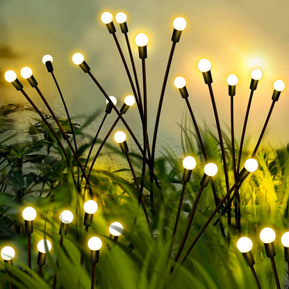 2 x CORATED Wasserdichte Solar-Gartenleuchten für den Außenbereich, warmweiße, (4 Stück in 2er Pack)