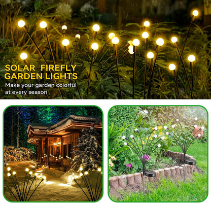 2 x CORATED Wasserdichte Solar-Gartenleuchten für den Außenbereich, warmweiße, (4 Stück in 2er Pack)