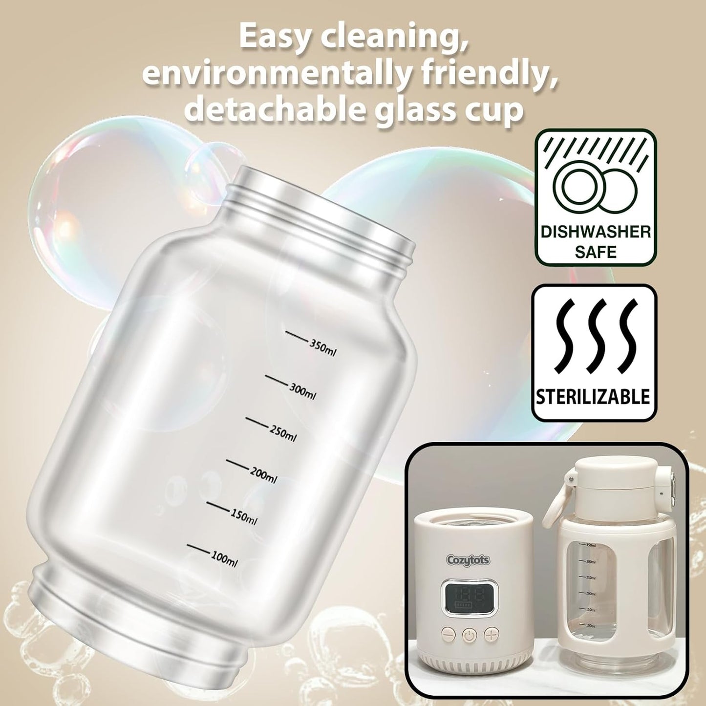 Cozytots Baby Flaschenwärmer 350ml  Bottle Warmer Tragbarer