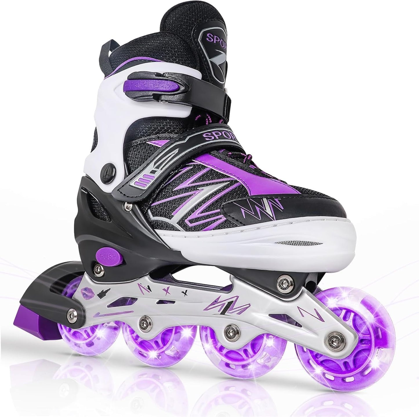 Caroma Verstellbare Inline-Skates L  für Mädchen und Jungen,