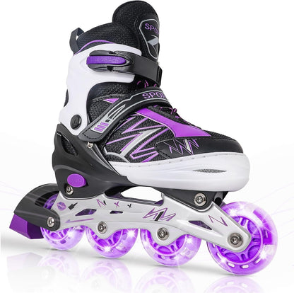 Caroma Verstellbare Inline-Skates L  für Mädchen und Jungen,