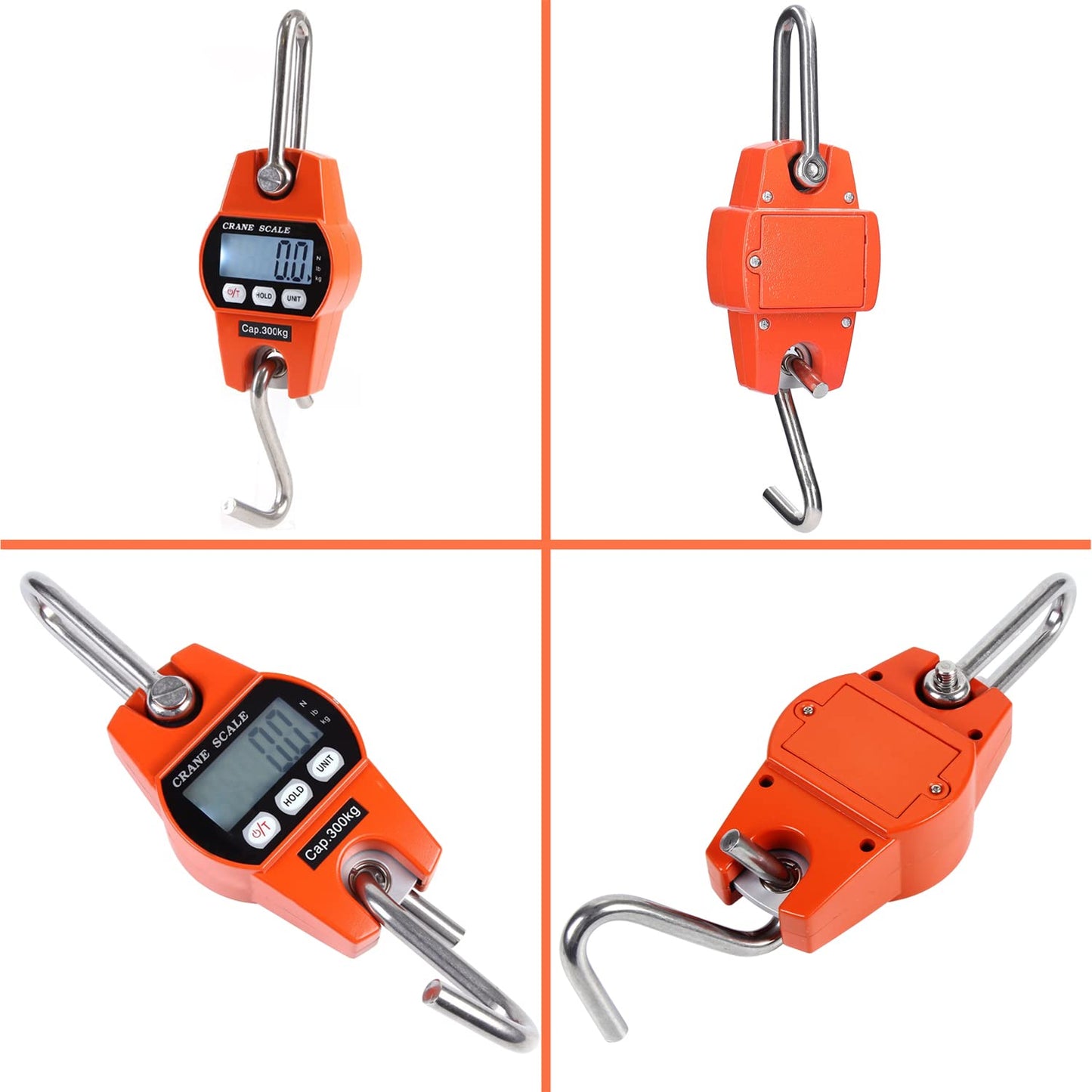 Hängende Waage 300KG 660lbs, Digitale Hängewaage Elektronische Kranwaage mit genauer