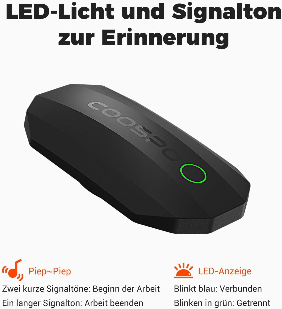 COOSPO H808S Brustgurt Pulsmesser ANT+/Bluetooth Herzfrequenzmesser Sensor