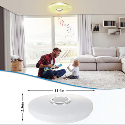 CGSGDK 36W Dimmbare LED Deckenleuchte mit Fernbedienung und Bluetooth Lautsprecher