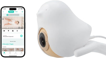 CuboAi Smart Baby Monitor 3,  2,5K QHD WLAN-Babykamera mit Nachtsicht & App,