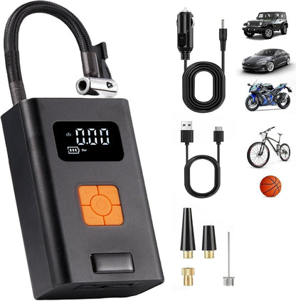 Tragbarer Luftkompressor Mini Reifenpumpe 12V 2000mAh 150PSI Luftpumpe