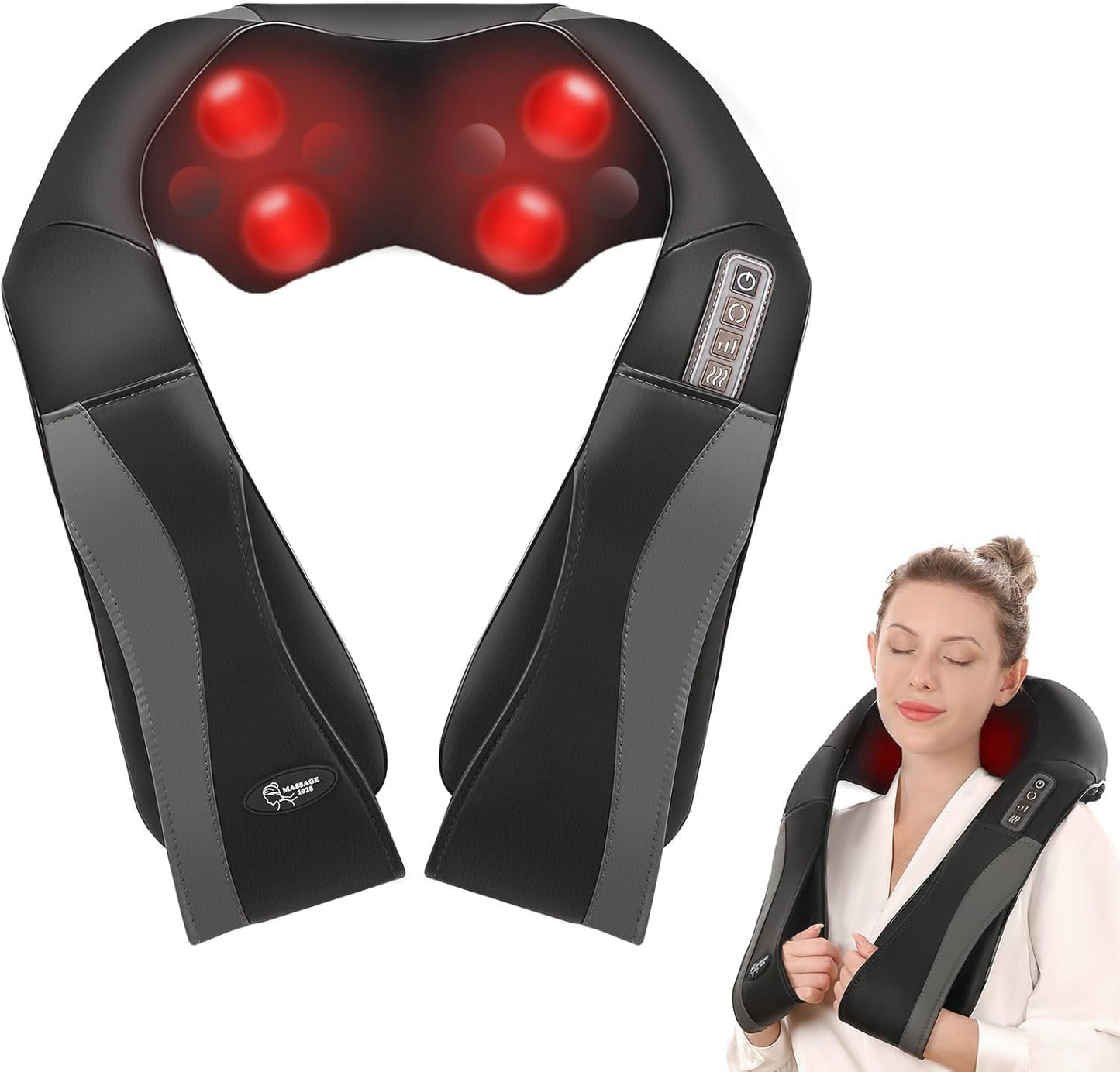 Nackenmassagegerät Schulter mit Wärme, Elektrisches mit 3D-Rotation Massage