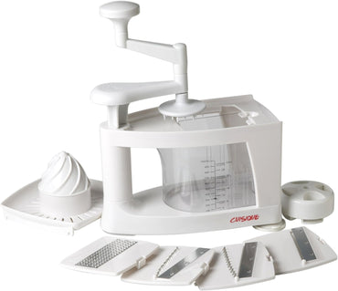 Cuisique Premium-Spiralschneider, Gemüseschneider  vielseitiger 8-in-1-Lebensmittelschneider (weiß)