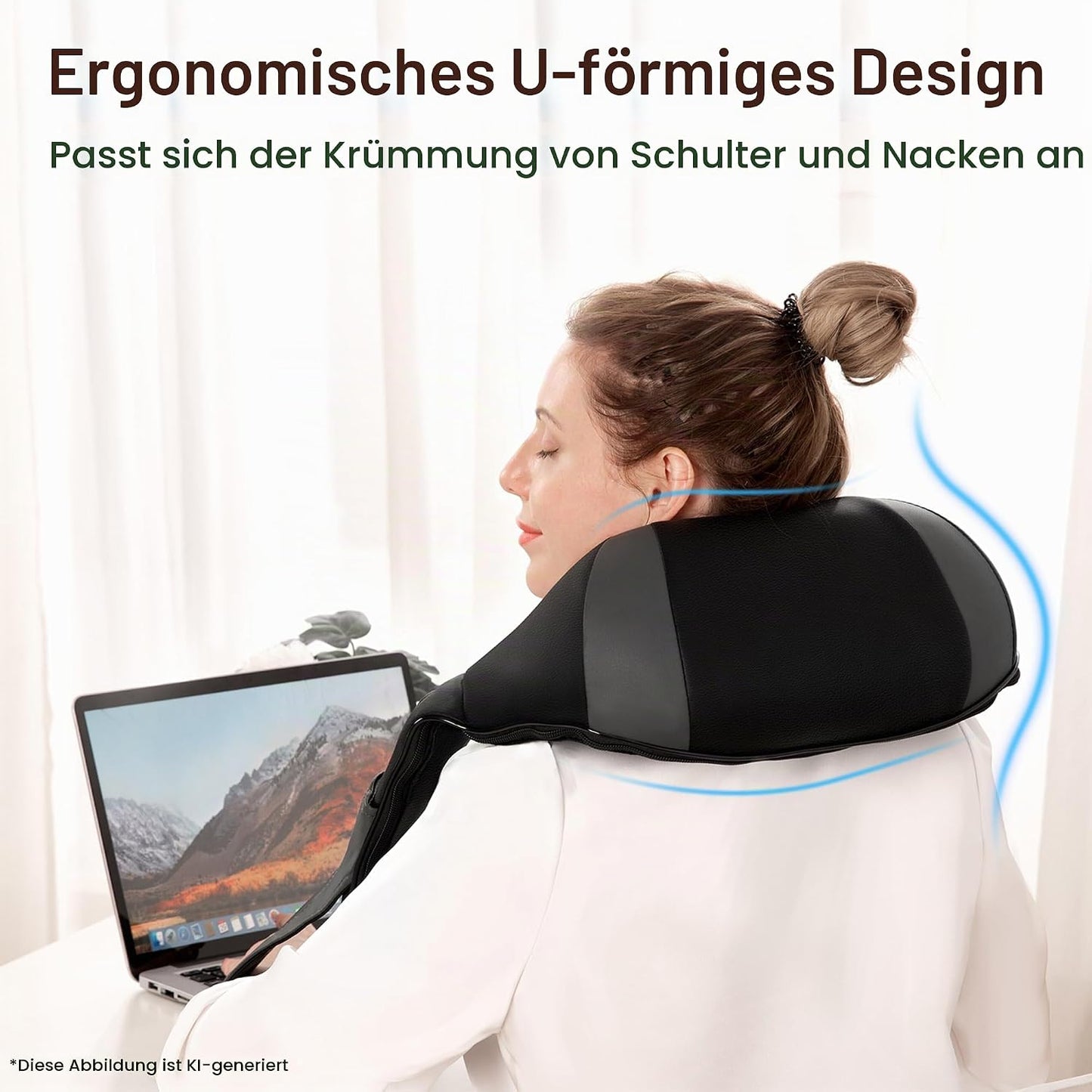 Nackenmassagegerät Schulter mit Wärme, Elektrisches mit 3D-Rotation Massage